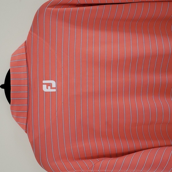 Footjoy Golf Shirt - Triple Pinstripe - Picture 4 of 7